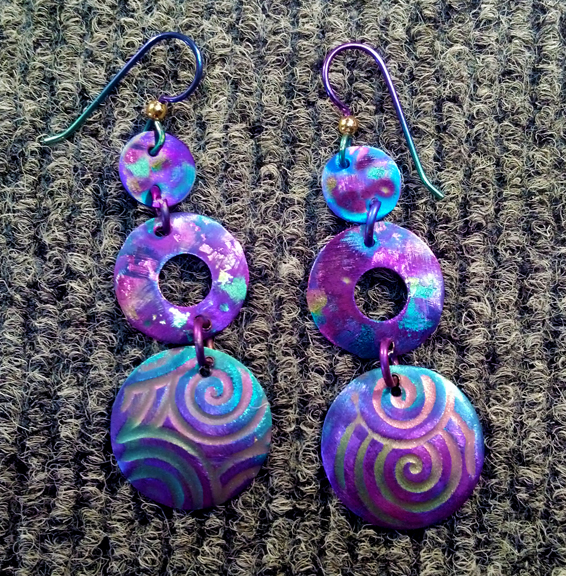 Niobium Disk Earrings