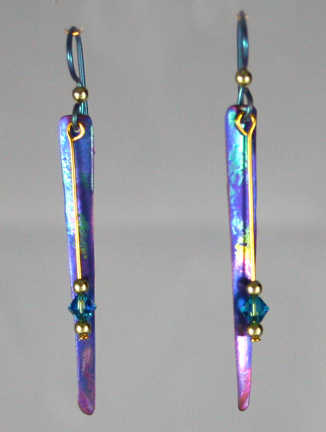 Long Niobium Earrings